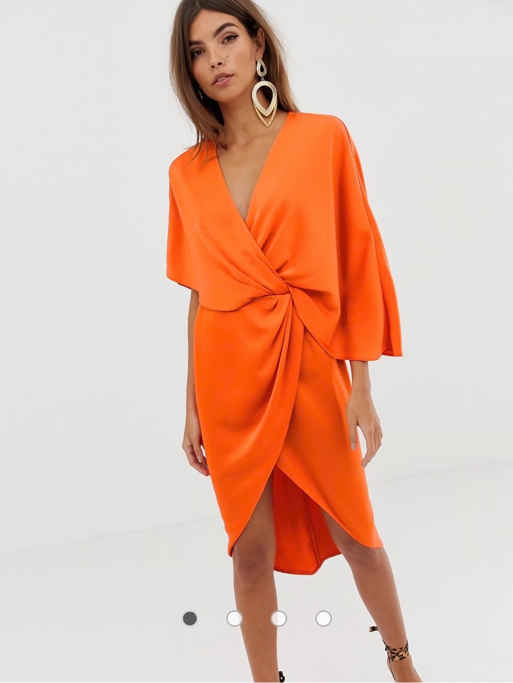 ASOS Orange Dress with Kimono Sleeves 4